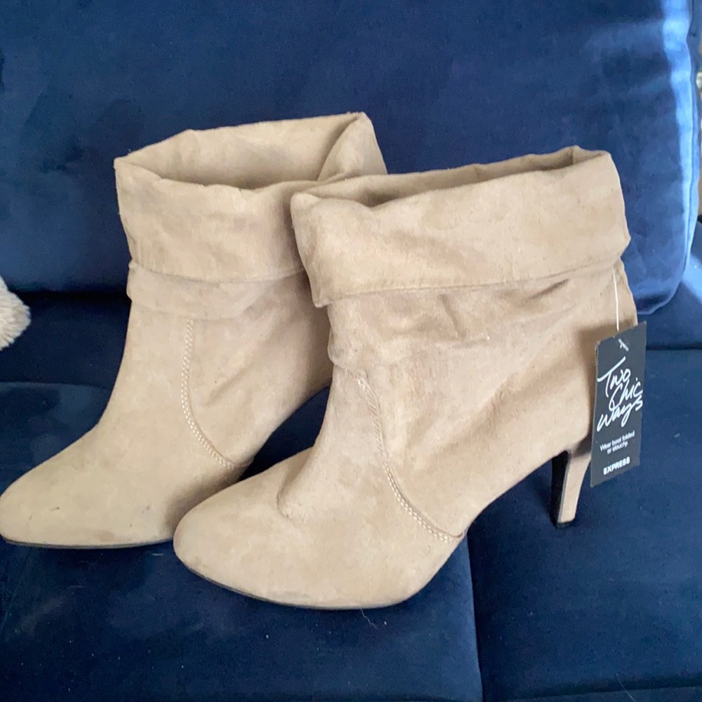 Tan Booties - Express - Size 8
